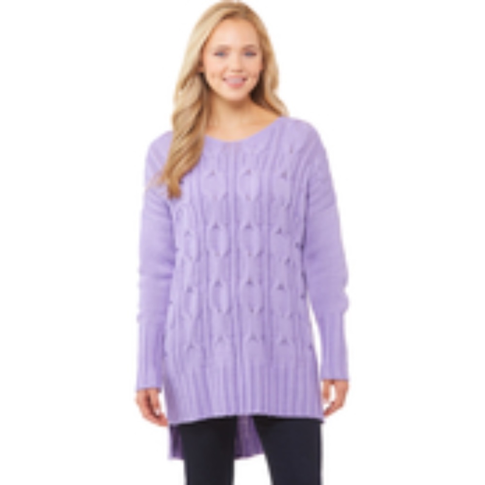 JW Scoop Neck Cable Knit Sweater